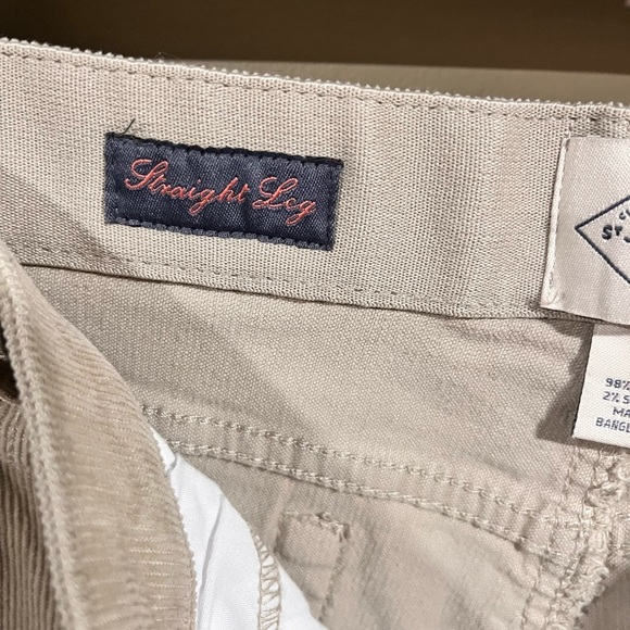 St John’s Bay Straight Leg Comfort Waist Tan Corduroy Pants Size 14 - Picture 5 of 8